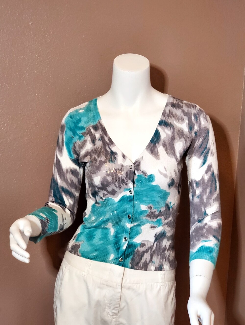 Macy's INC Sequinned Cardigan XS